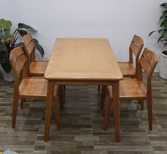 Bộ bàn ăn 4 ghế gỗ sồi nga BASN30
