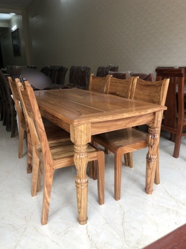 Bộ bàn ăn 6 ghế gỗ hương xám BAHX04