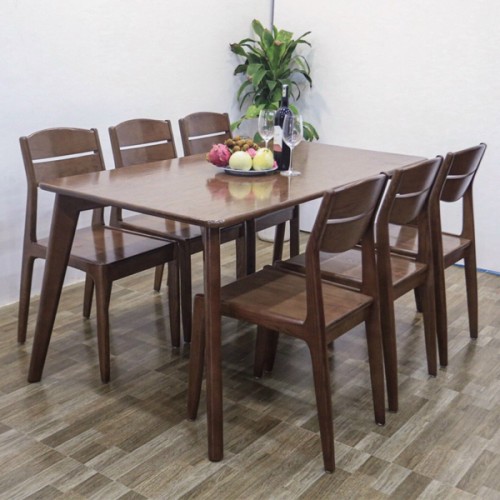 Bộ bàn ăn 6 ghế gỗ sồi nga BASN33