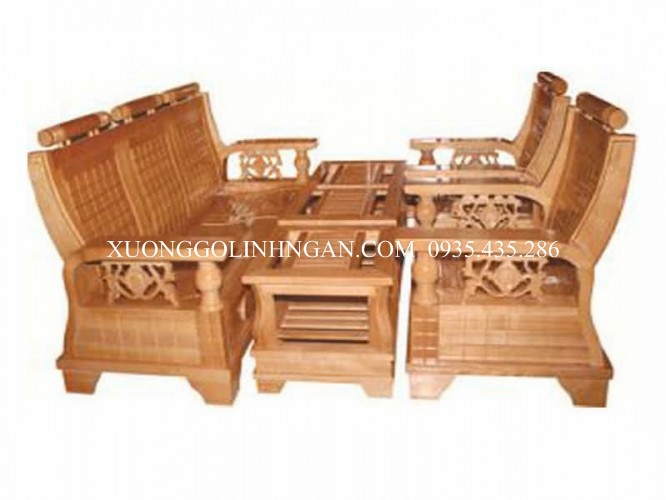 Bộ bàn ghế gỗ sồi nga 5 món BGSN05