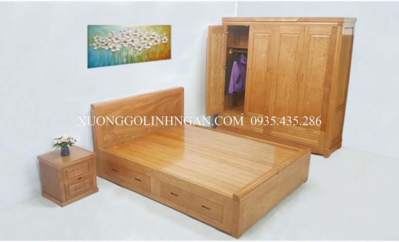 Bộ phòng ngủ gỗ đinh hương PN04