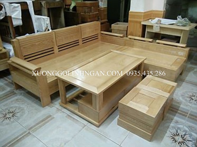 Bộ sofa góc hiện đại 2m00 gỗ sồi nga SFSN11