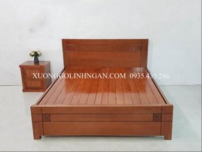 Giường ngủ 1m80 gỗ xoan đào GNXĐ14