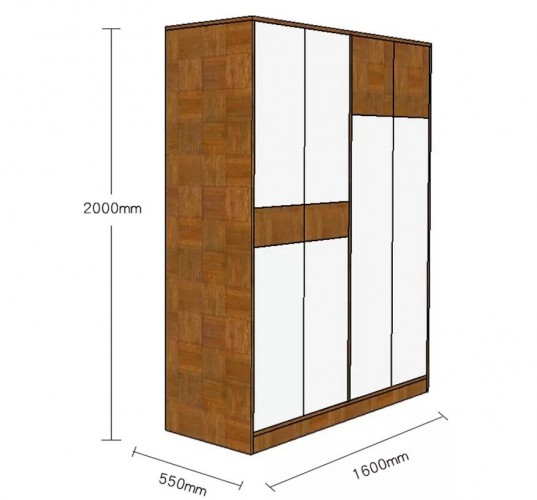 Tủ áo 4c gỗ MFC TACN17
