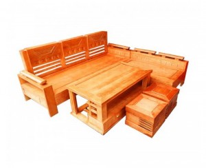 Bàn ghế góc gỗ sồi nga SFSN58