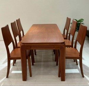 Bộ bàn ăn 6 ghế gỗ sồi nga BASN67