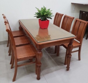 Bộ bàn ăn 6 ghế gỗ sồi nga BASN28