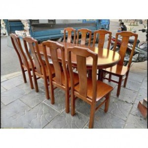 Bộ bàn ăn 8 ghế gỗ hương BAH60