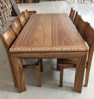 Bộ bàn ăn 8 ghế gỗ hương xám BAHX11