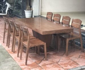 Bộ bàn ăn 8 ghế gỗ sồi nga BASN32