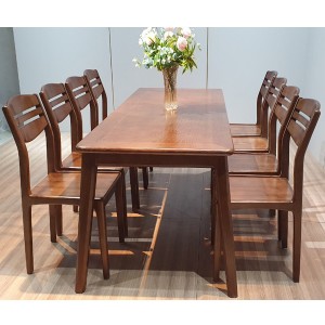 Bộ bàn ăn 8 ghế gỗ sồi nga BASN39