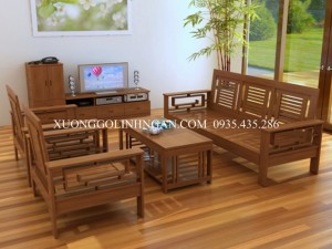 Bộ bàn ghế 2m00 gỗ sồi nga BGSN18