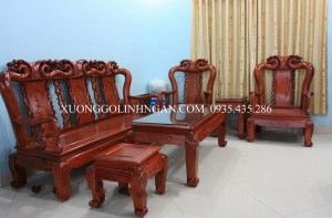 Bộ bàn ghế 6 món gỗ hương BGH12