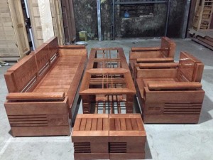Bộ bàn ghế đối gỗ sồi nga BGSN46