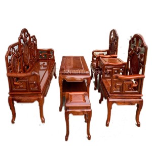 Bộ bàn ghế móc mỏ gỗ hương BGH28