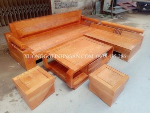 Bộ sofa góc 2m00 gỗ sồi nga SFSN07