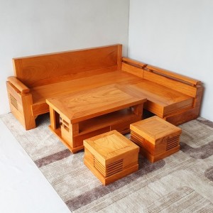 Bộ sofa góc 2m00 gỗ sồi nga SFSN61