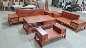 Bộ sofa góc hiện đại gỗ gõ SFG41