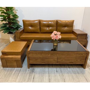 Bộ sofa văng hiện đại gỗ sồi nga SFSN44