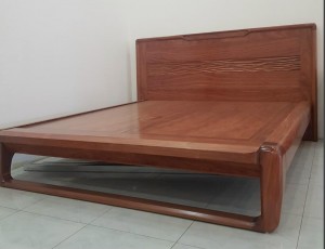 Giường chân cong 2m20 gỗ cẩm GNC46