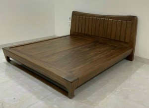 Giường chân cong 1m80 gỗ cẩm GNC48