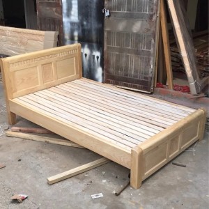 Giường kẻ khung 1m20 gỗ sồi nga GSV12