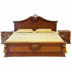 Giường ngủ 2m20 cổ điển gỗ gụ GNCĐ30